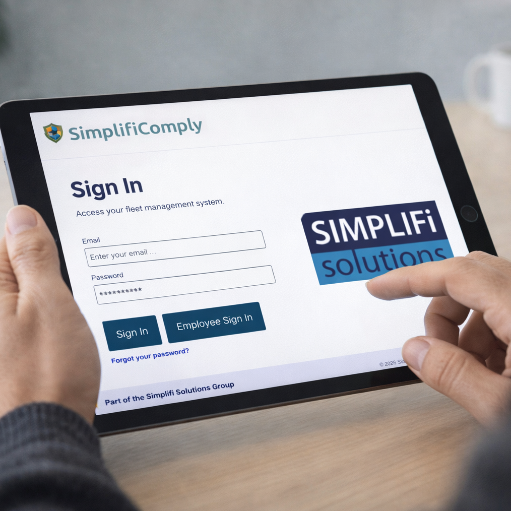 Simplifi Solutions software shown on a tablet